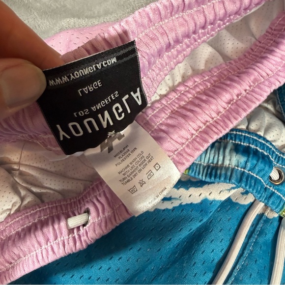 Bundle Of 2 YoungLA Mesh Shorts Mens Large 4.5” Floral Beach Graphic Gym - Picture 6 of 11